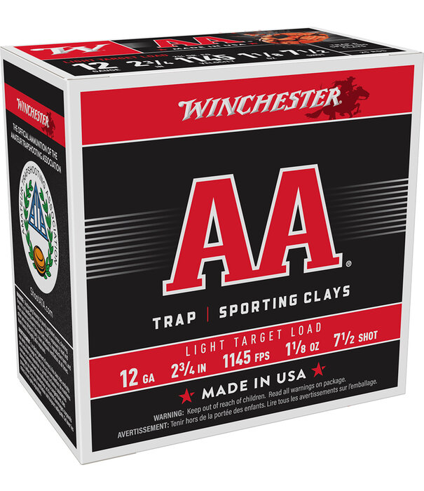 Winchester Winchester AA 12ga 2.75 #7.5 1-1/8oz 1145fps- Case