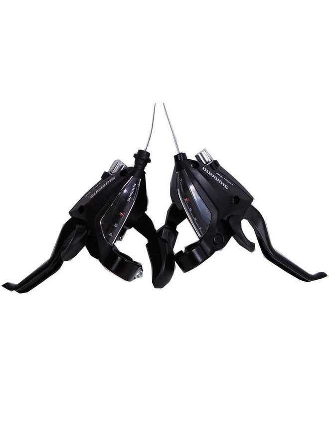 SHIMANO SHIFT LEVER ST-EF500 3X8 V-BRAKE BLACK SET