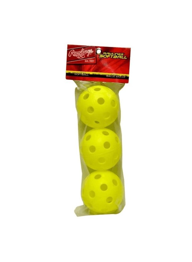 Rawlings Plastic Whiffle 12" balls (3 pack) TRAINING BALLS