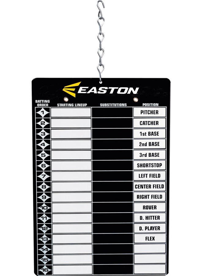 Easton Baseball Magnetic Line Up Board