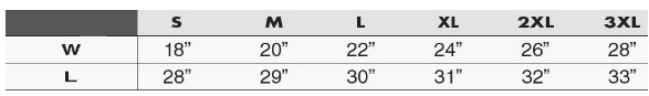 adult sizes