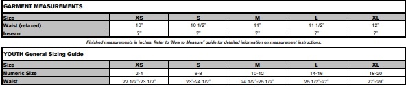 youth sizes