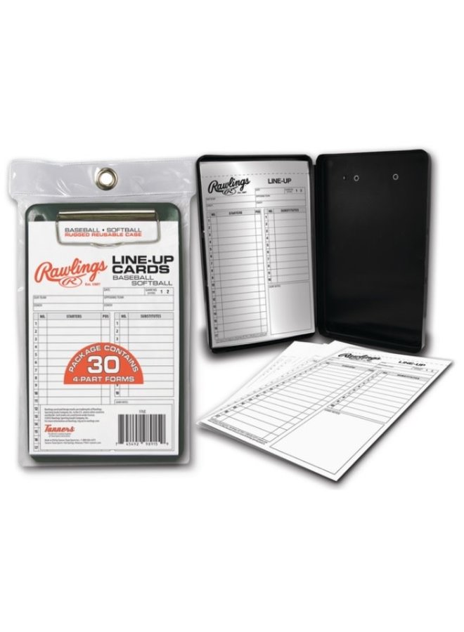 RAWLINGS SYSTEM-17 LINEUP CARDS W/CASE