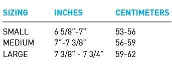 True helmet sizing