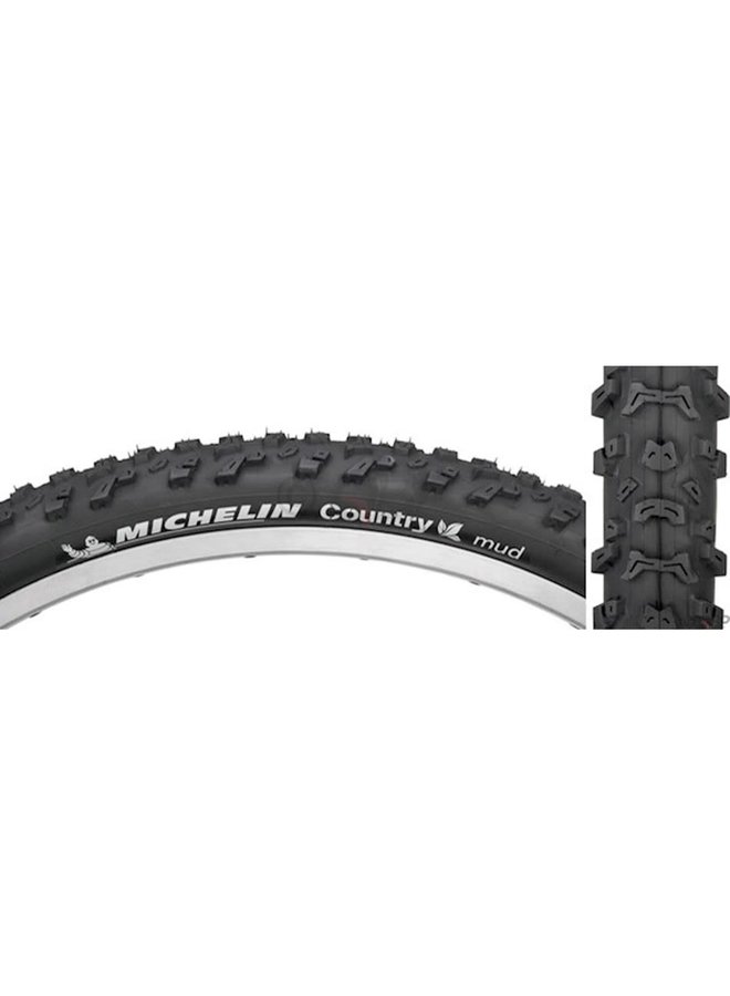 Michelin, Country Mud, Tire, 26''x2.00, Wire, Clincher, 30TPI, Black