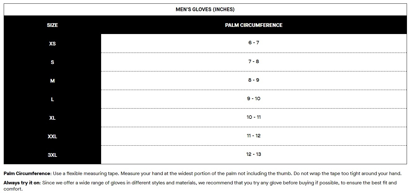 LOUIS GARNEAU MENS CALORY GLOVE -Sportwheels Outlet Store mens glove sizing