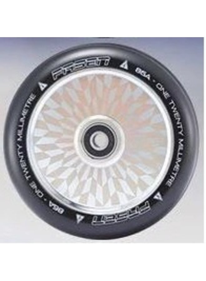 FASEN HOLLOW CORE  SCOOTER WHEEL OFF CHROME/BLACK 120MM