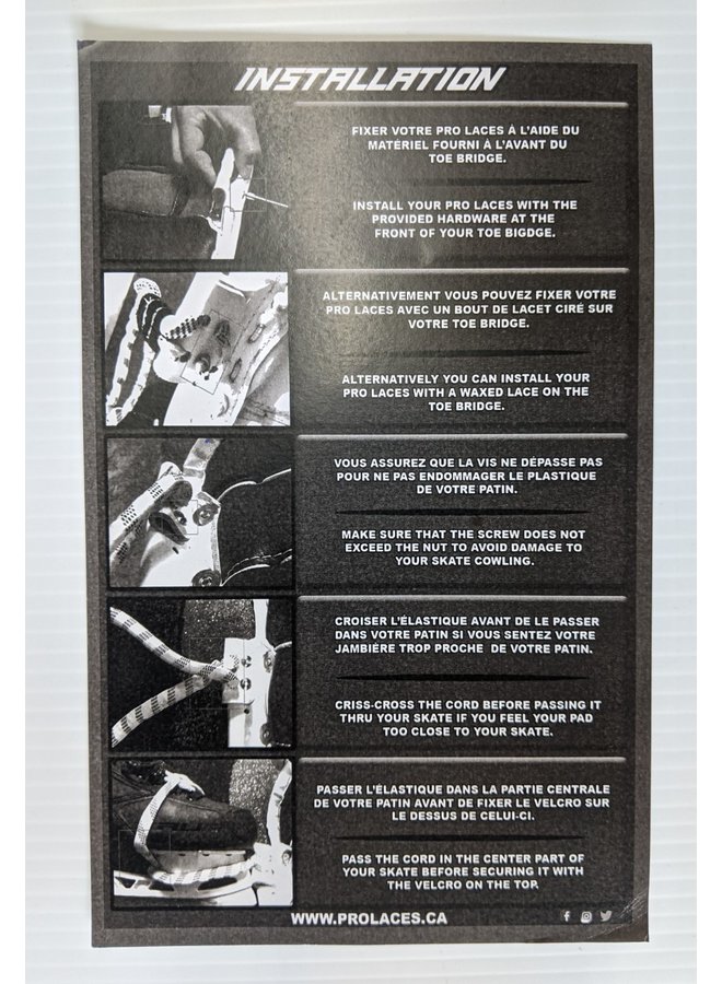 PRO LACES TGN GOALIE PAD TOE TIE STANDARD