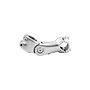 49N ADJUSTABLE STEM - 1-1/8" - 25.4 bar -125mm reach SILVER
