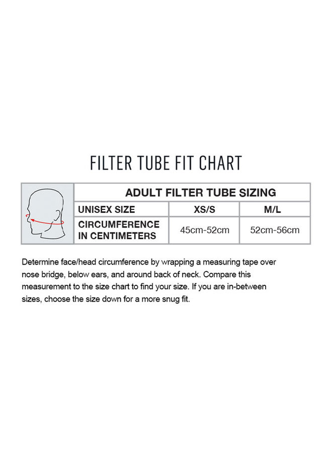 BUFF FILTER TUBE WITH 5 FILTERS KIDS