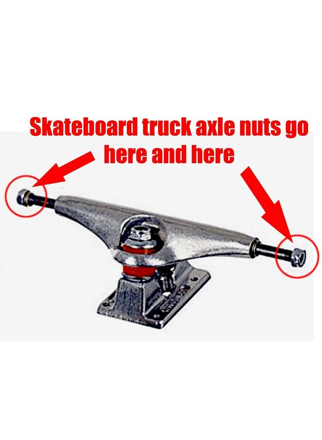 Skateboard Axle Nuts set of 4 Sportwheels Sports Excellence