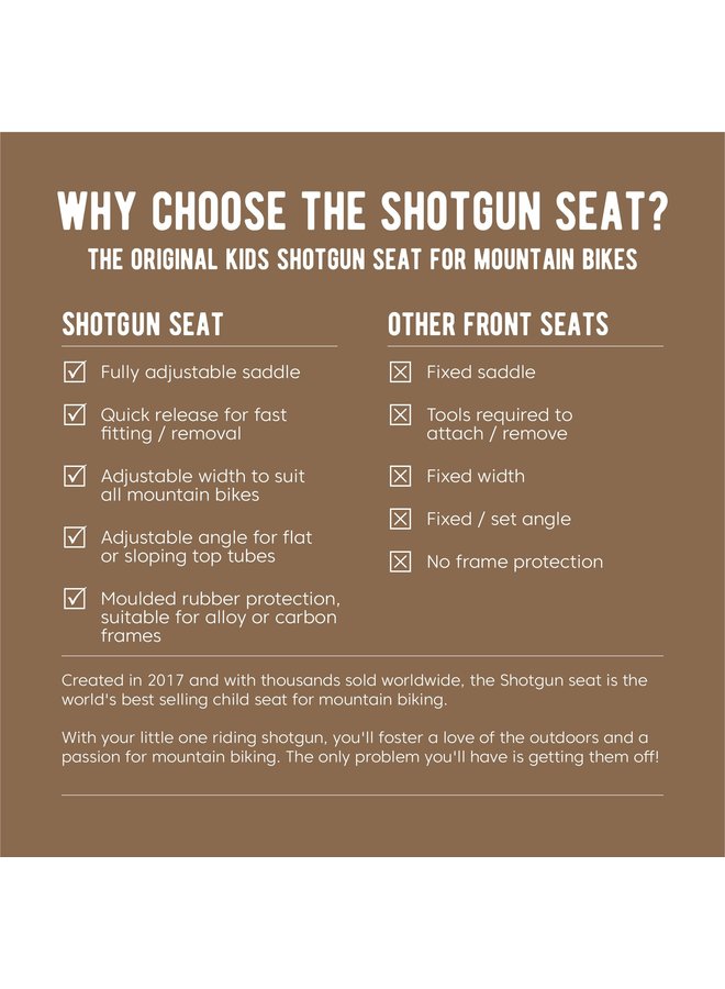 Shotgun, MTB Seat for child, On frame