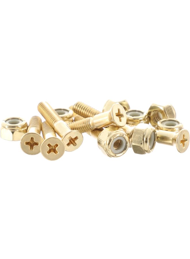 Pig Hardware set - Bolts - Anodized Gold - 1" Phillips