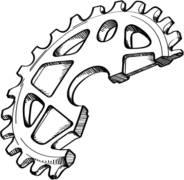 FLY Sprocket - Tractor - 25t - Flat Black -Outlet sportwheels Store fly tractor sprocket blk 2