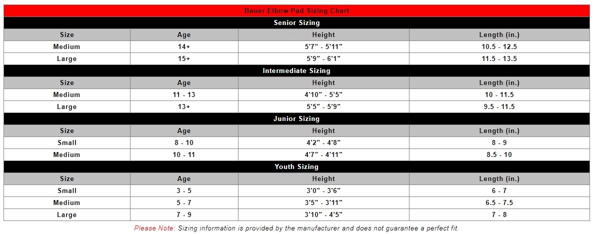 2021 BAUER EP SUPREME IGNITE PRO JR ELBOW PADS 11 2021 BAUER EP SUPREME IGNITE PRO JR ELBOW PADS -Sportwheels Outlet Store 2021 bauer ep sizing