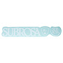 Subrosa Sticker - 6.5" x 1" - White/Clear