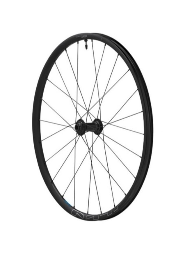 SHIMANO WHEEL, WH-MT601-B-27.5, FRONT, RIM 27.5, 24H, F:15MM E-THRU, TUBELESS, OLD:110MM, BLACK, W/TUBELESS TAPE, FOR CL DISC
