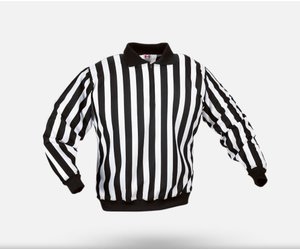 Hockey referee jersey mens L made by CCM Canada zip up front snap