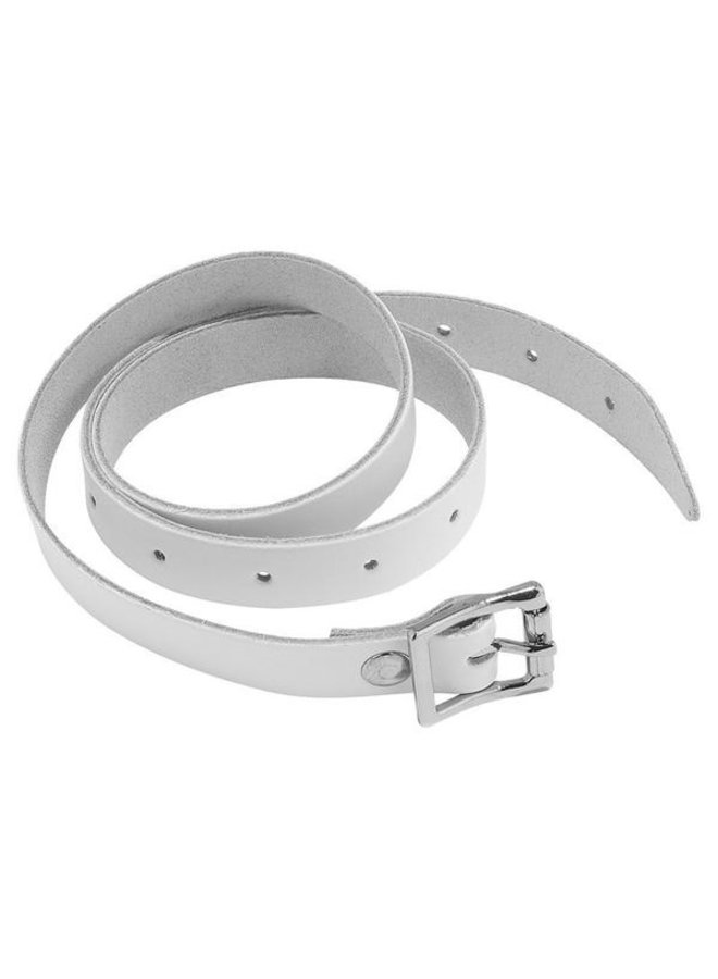 Goalie Pad Leg Strap - 32.5" w/buckle - WHITE