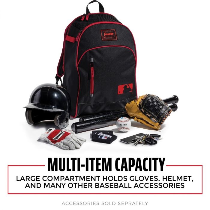 Best Pirce 😍 FRANKLIN PBATPACK BLACK/RED YOUTH ⌛ -Baseball Sales 2022 franklin 23396c3 blk red 3