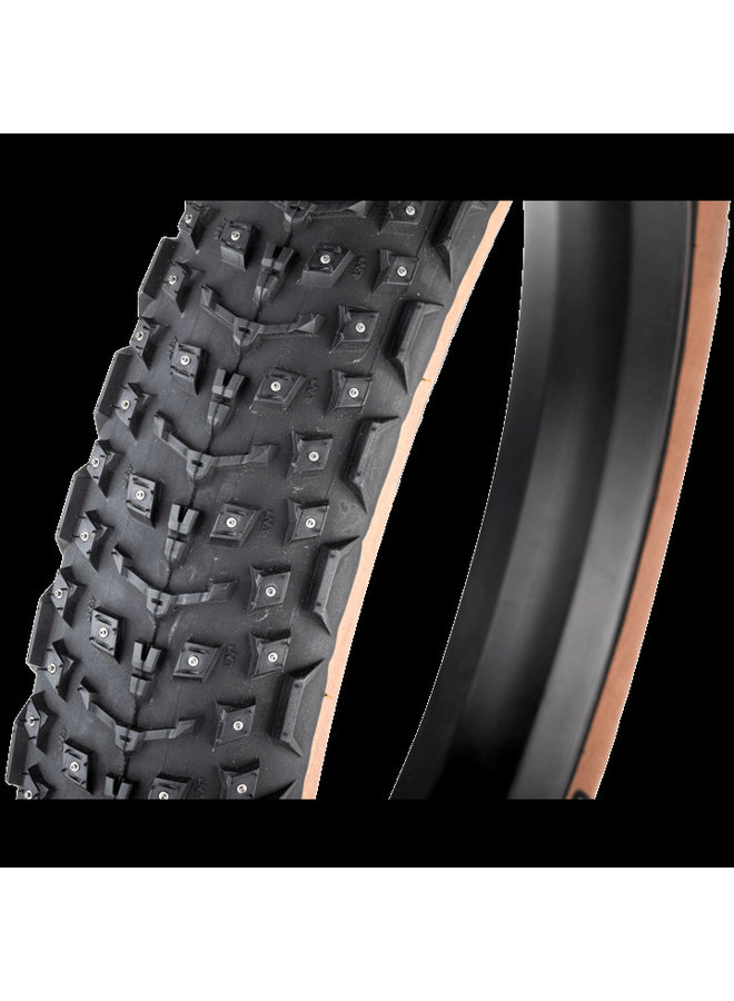 45NRTH Dillinger 5 Tire - 26 x 4.6, Tubeless, Folding, Tan, 60tpi, 258 Carbide Steel Studs