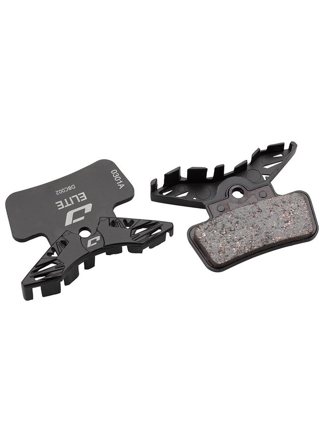 Jagwire, Elite, Disc Brake Pads, Shape: SRAM Guide/Avid Trail, Semi-Metallic, Pair
