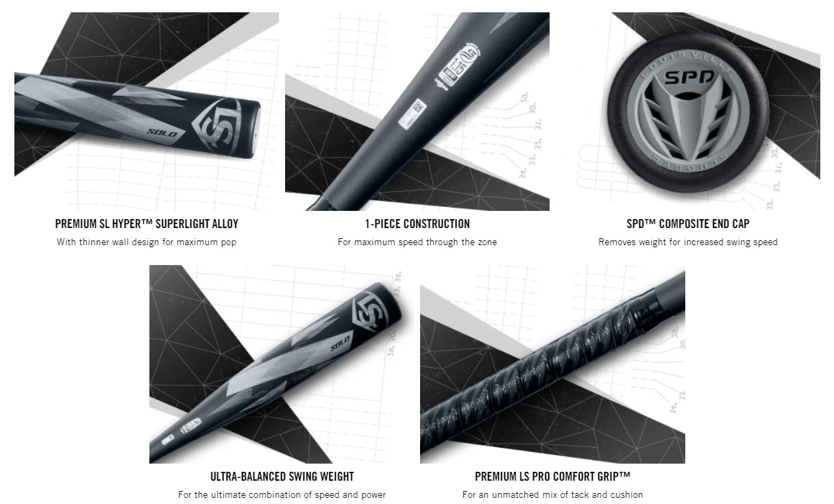 2022 LOUISVILLE SLUGGER SOLO 6 2 3/4" BASEBALL BAT -Sports Equipment Shop 2022 louisville solo 10 4