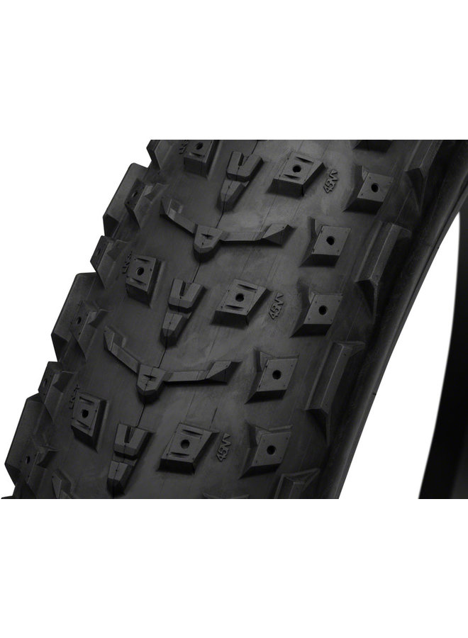 45NRTH Dillinger 5 Tire - 26 x 4.6, Tubeless, Folding, Black, 120tpi, Studdable
