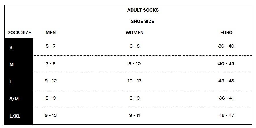 LOUIS GARNEAU PICASSO CYCLING SOCKS -Sports Equipment Shop garneau socks sizing2