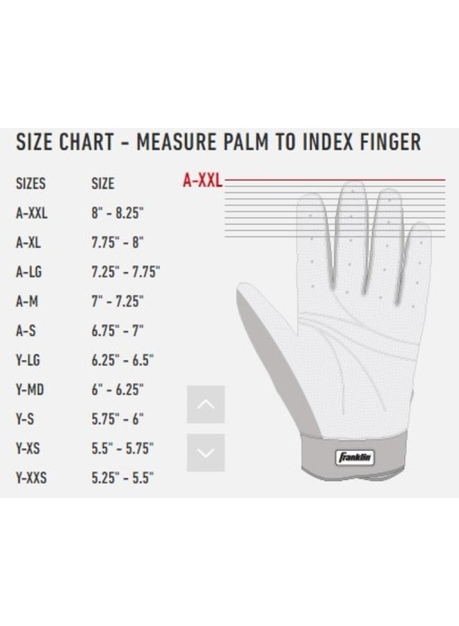 FRANKLIN CFX PRO CHROME BATTING GLOVE AD