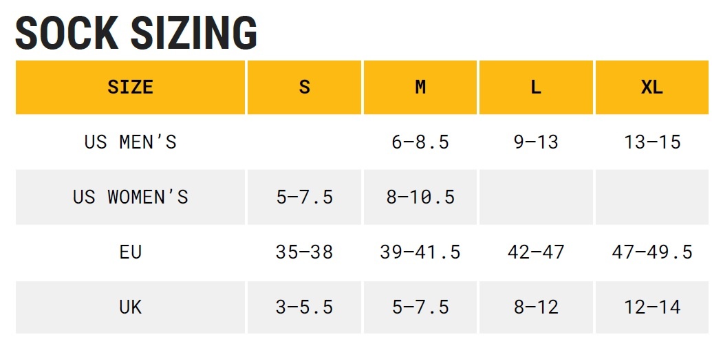 RIDE CONCEPTS SYNTHETIC SIDEKICKS CYCLING SOCKS -Sports Equipment Shop rc sock sizing