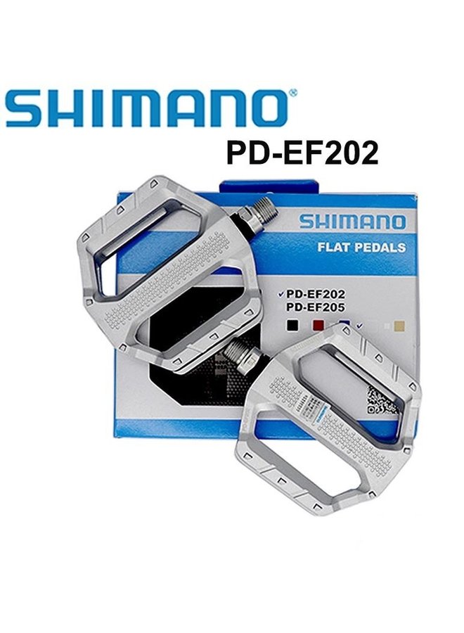 SHIMANO PEDAL, PD-EF202, FLAT, W/O REFLECTOR, SILVER