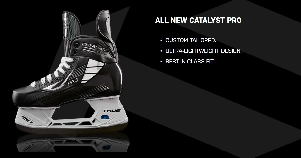 TRUE SK CUSTOM CATALYST PRO PLAYER SKATE WITH DLC STEEL 15 TRUE SK CUSTOM CATALYST PRO PLAYER SKATE WITH DLC STEEL -Sports Equipment Shop cat pro 3