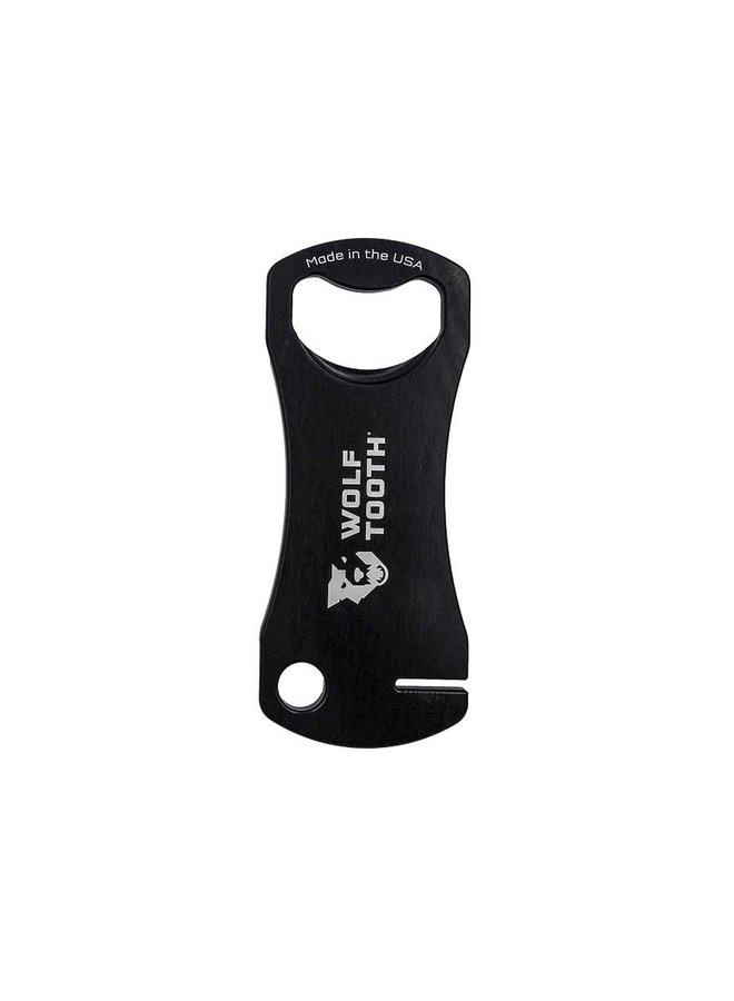 Wolf Tooth Components, Bottle Opener with Rotor Truing Tool, Black