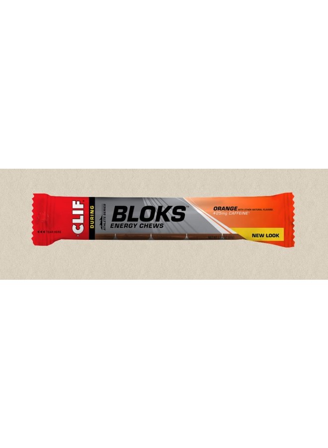 Clif, Bloks, Orange, With Caffeine each Sportwheels Sports Excellence