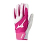 2022 MIZUNO MVP YTH TEE BALL Batting Glove White - Pink O/S