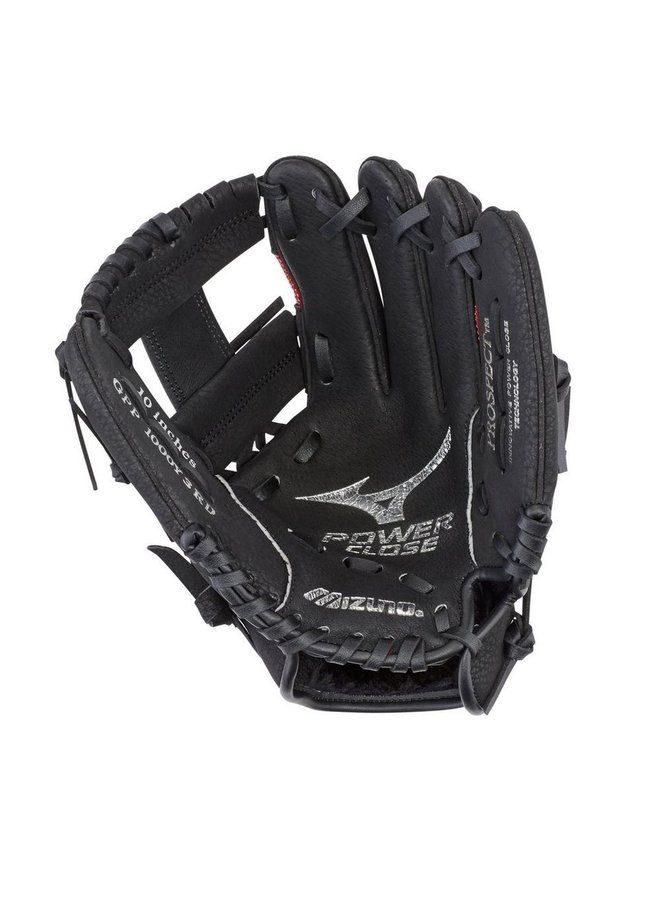 2023 MIZUNO PROSPECT SERIES POWERCLOSE BASEBALL GLOVE 10" BLACK -RED RHT