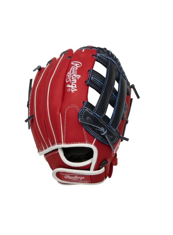 RAWLINGS SURE CATCH BASEBALL GLOVE 11.5" NAVY/RED RHT