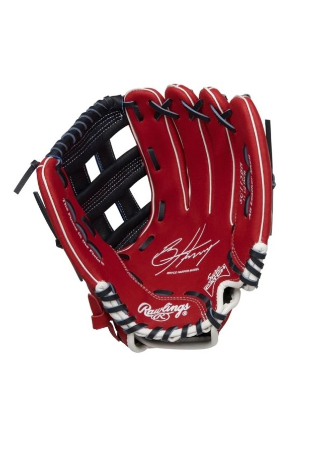 RAWLINGS SURE CATCH BASEBALL GLOVE 11.5" NAVY/RED RHT