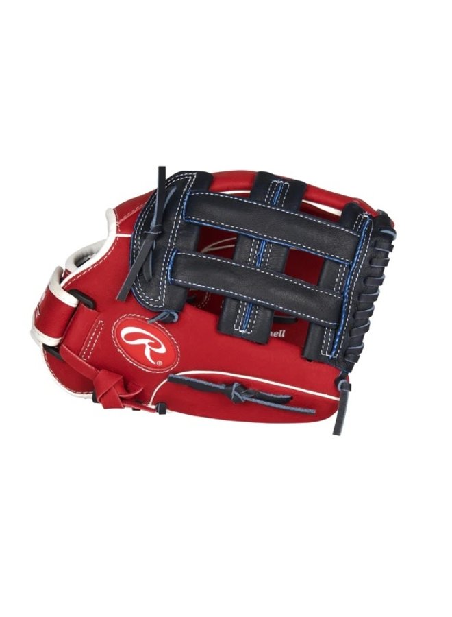 RAWLINGS SURE CATCH BASEBALL GLOVE 11.5" NAVY/RED RHT