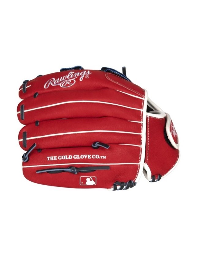RAWLINGS SURE CATCH BASEBALL GLOVE 11.5" NAVY/RED RHT