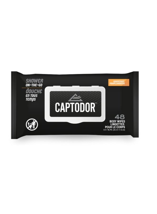 CAPTODOR SPORTS  BODY WIPES  48 PER POUCH