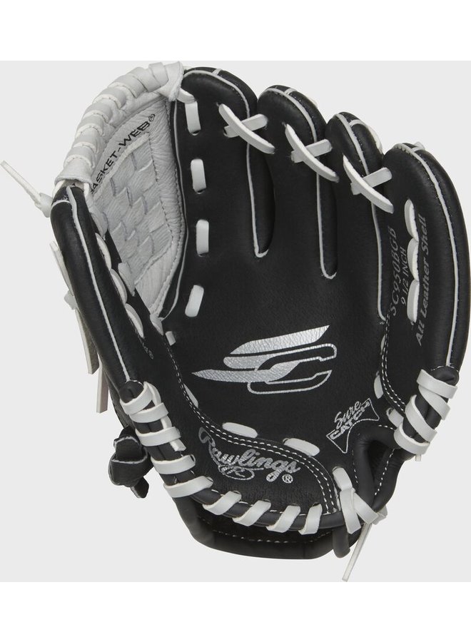RAWLINGS SURE CATCH GLOVE 9.5" BLACK/GREY