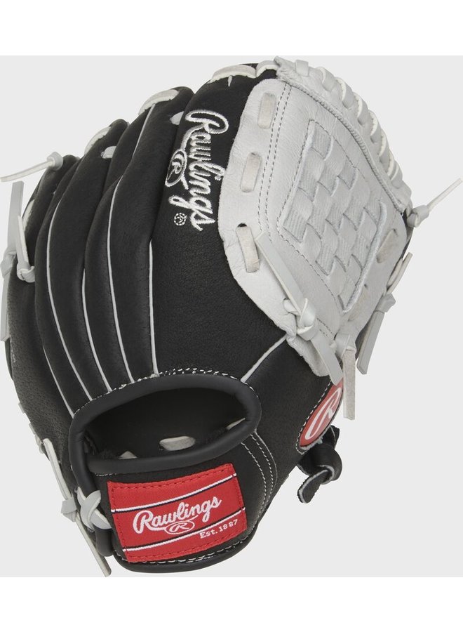 RAWLINGS SURE CATCH GLOVE 9.5" BLACK/GREY