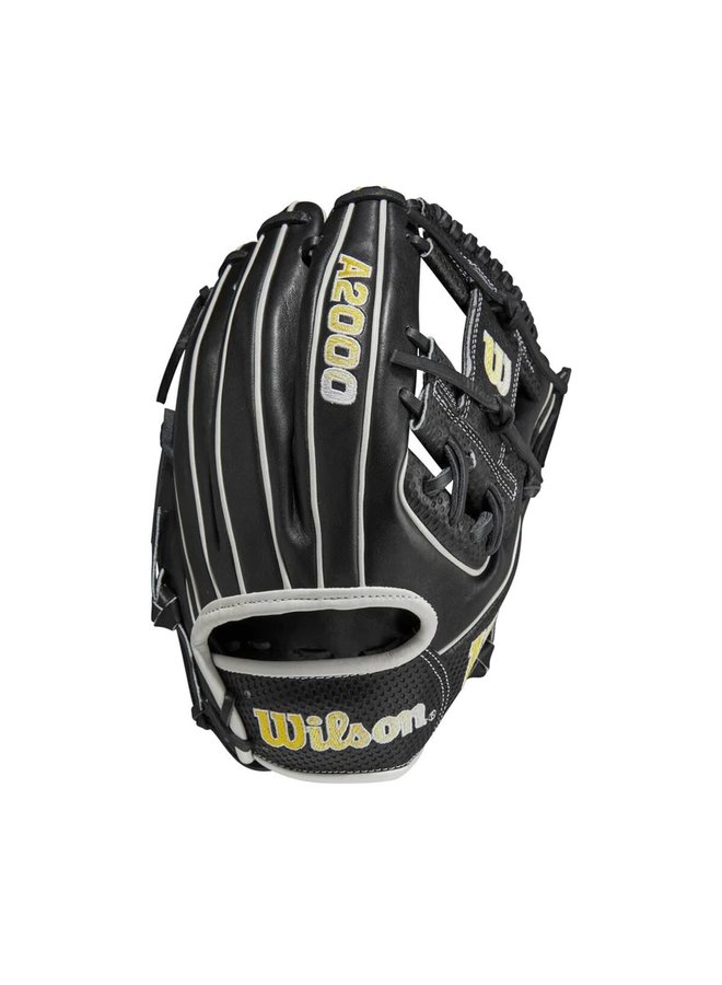 WILSON A2000 SPIN CONTROL 1786 (IF) BLACK-WHITE-YELLOW 11.5"