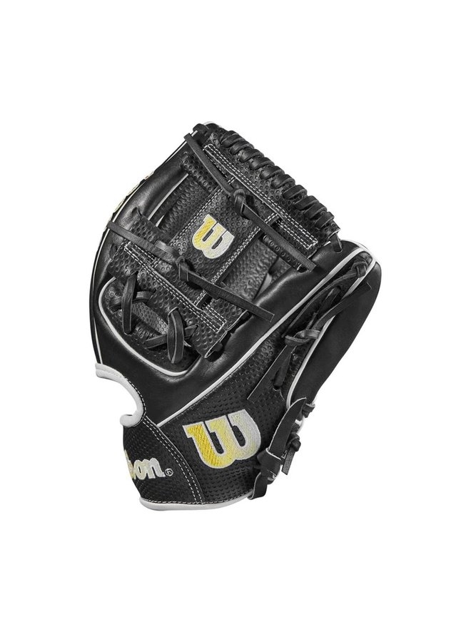 WILSON A2000 SPIN CONTROL 1786 (IF) BLACK-WHITE-YELLOW 11.5"