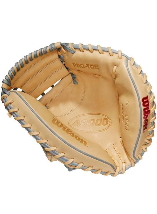 2023 WILSON A2000 PEDROIA FIT PF33 (C) CM33" BLONDE-GREYSS-RED