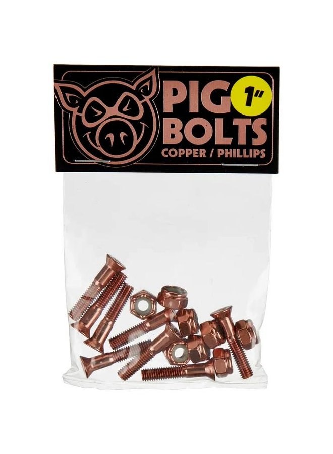 Pig Hardware set - 1" Phillips - Copper