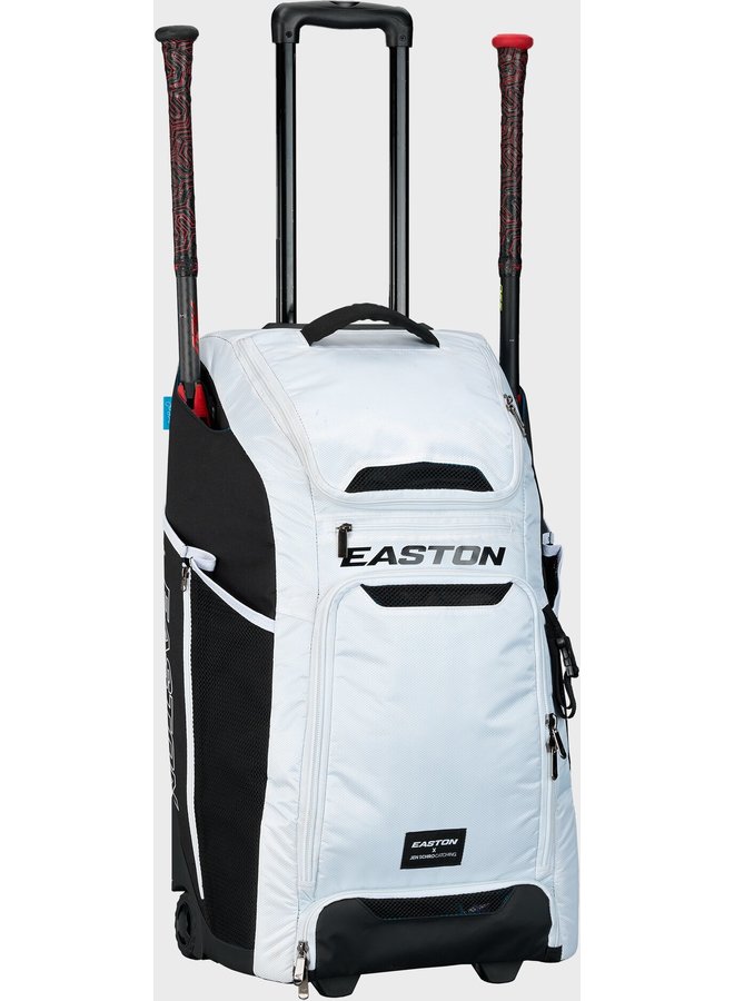 2023 EASTON CATCHERS BAT & EQUIPMENT WHEELED BAG WHITE