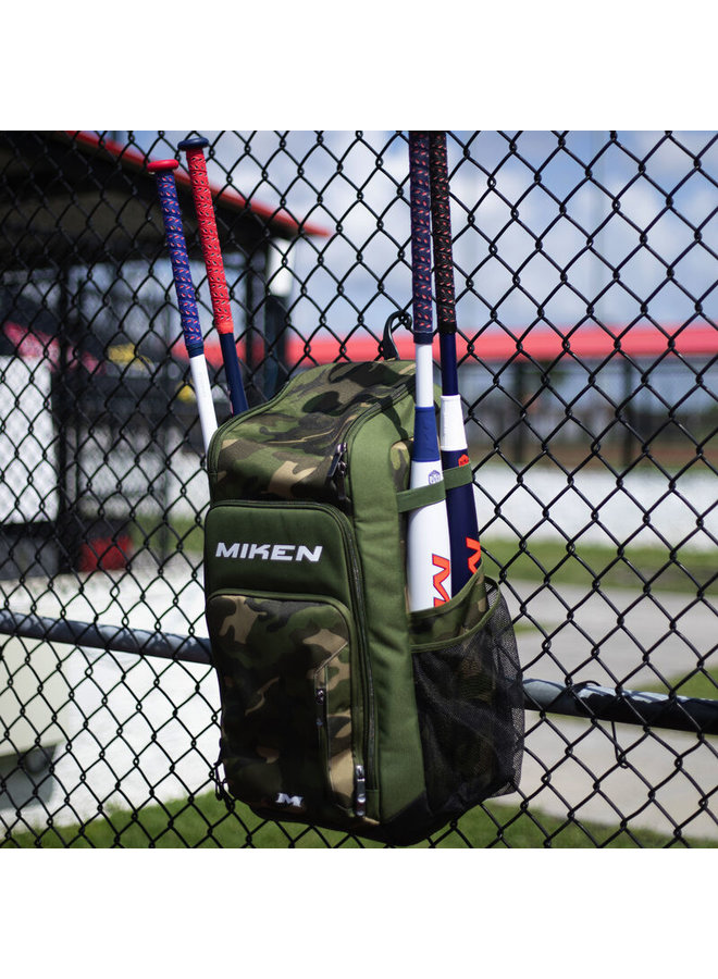 2023 MIKEN PRO DELUXE SLO-PITCH BACKPACK CAMO